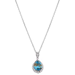 Montana Silversmiths Women's Blue Rivers Silver/Turquoise Necklace One Size Fits Most