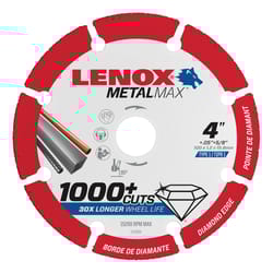 Lenox MetalMax 4 in. D X 5/8 in. Diamond/Metal Cut-Off Wheel 1 pc