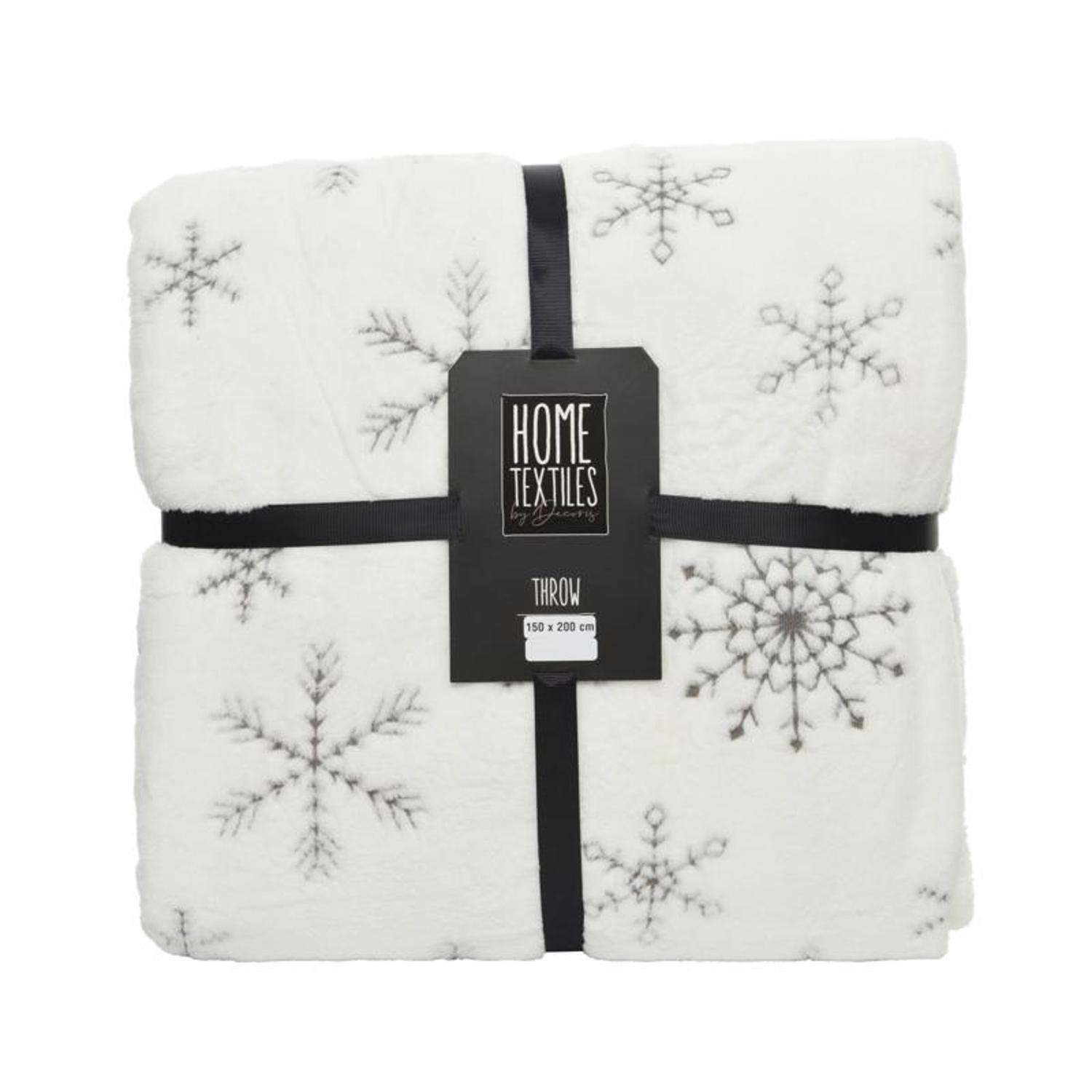 Decoris Brown/White Throw blanket Indoor Christmas Decor 79 in. Ace