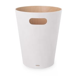 Umbra 2 gal White Wood Trash Can