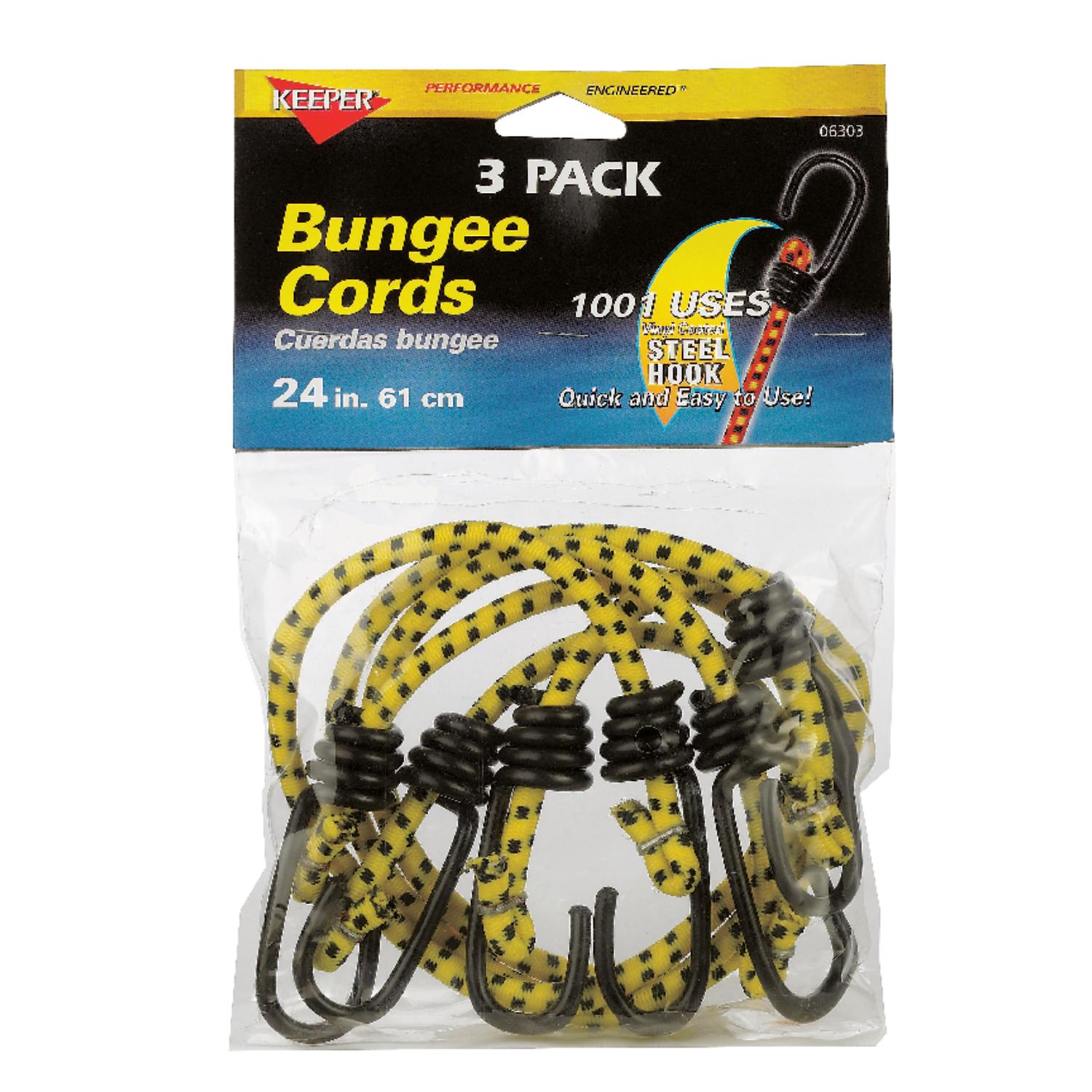 Keeper Yellow Bungee Cord 24 in. L x 0 