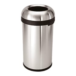 Simplehuman 60 L Silver Stainless Steel Bullet Wastebasket