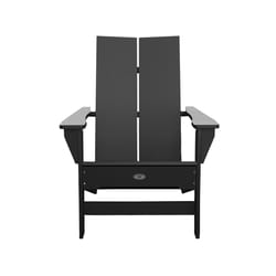 Leisure Line Modern Black HDPE Frame Adirondack Chair