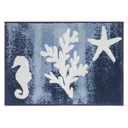 Avanti Linens Batik Coastal 30 in. L X 20 in. W Multicolored Cotton Bath Rug