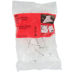 3M Stak-It 3.35 in. L White Cable Tie 25 pk
