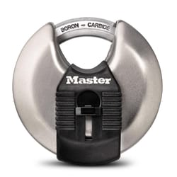 Master Lock Magnum 2-3/4 in. W Stainless Steel Dual Ball Bearing Locking Shrouded Padlock