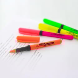 Bazic Products Fluorscent Neon Color Assorted Chisel Tip Highlighter 4 pk