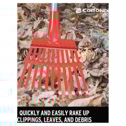 Corona 60.5 in. 11 Tine Steel Shrub Rake Aluminum Handle