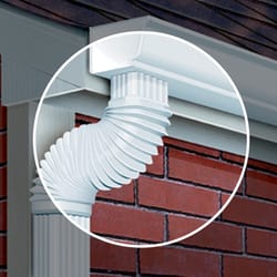 Amerimax 2 in. H X 3 in. W X 7.5 in. L White Vinyl Gutter Elbow