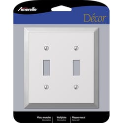Amerelle Century Polished Chrome 2 gang Stamped Steel Toggle Wall Plate 1 pk