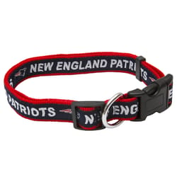 Pets First Team Colors New England Patriots Nylon Dog Collar Medium