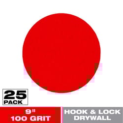 Diablo Hook and Lock 9 in. L X 9 in. W Aluminum Oxide 100 Grit Medium Drywall ROS Disk