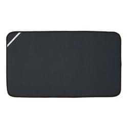 Envision Home 32 in. L X 18 in. W X 0.25 in. H Black Microfiber Drying Mat