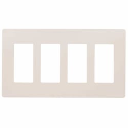 Faith Light Almond 4 gang Polycarbonate Decorator Wall Plate 1 pk