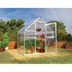 Canopia by Palram Mythos Silver 72.8 in. W X 49.6 in. D X 81.9 in. H Walk-In Greenhouse