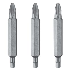 DeWalt Phillips/Square #2 in. Screwdriver Bit Heat-Treated Steel 3 pc