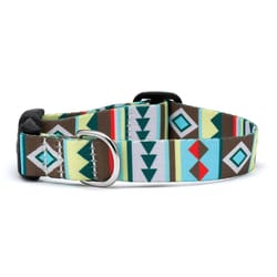 Up Country Multicolored Geo Stripe Nylon Dog Collar Large