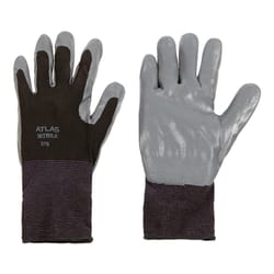 Atlas Unisex Indoor/Outdoor Dipped Gloves Black/Gray L 1 pair