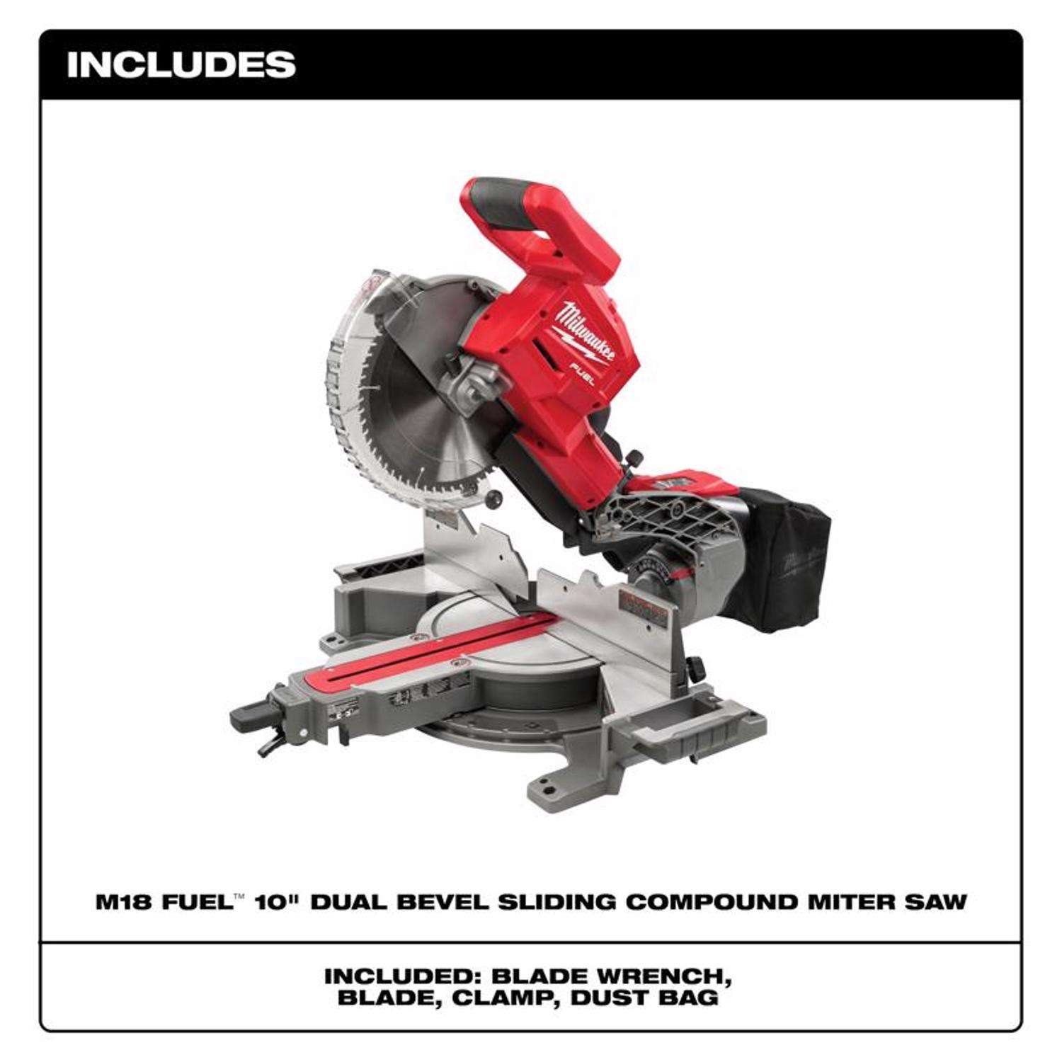 Milwaukee M18 FUEL 10 in. Cordless Brushless Dual-Bevel Sliding Compound  Miter Saw Tool Only Ace Hardware
