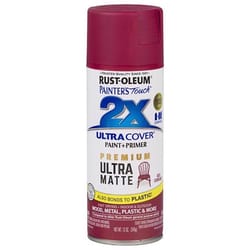 Rust-Oleum Painter's Touch 2X Ultra Cover Matte Red Currant Paint+Primer Spray Paint 12 oz