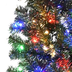 Celebrations 7 ft. Pencil LED 250 ct Vintage Color Changing Christmas Tree