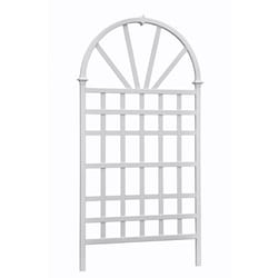 Vita Athens 77.25 in. H White Vinyl Garden Trellis