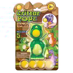 Playmaker Toys Critter Popz Dinos Popper Toy Blue/Yellow 6 pc
