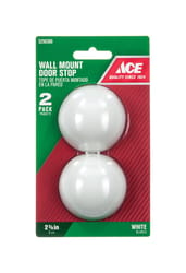Ace 2-3/8 in. W Rubber White Wall Door Stop Mounts to wall 0 in.