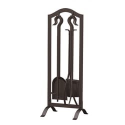 Panacea Black Antique Steel Fireplace Tool Set