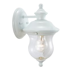 Design House Highland White / Gold Incandescent Outdoor Wall Fixture