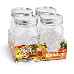 Ball Regular Mouth Canning Jar 1 pt 4 pk