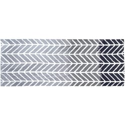 Simple Spaces 21 in. W X 54 in. L Gray Straight and Arrows Polyester Accent Rug