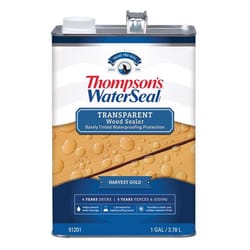Thompson's WaterSeal Wood Sealer Transparent Harvest Gold Waterproofing Wood Stain and Sealer 1 gal