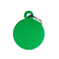 MyFamily Basic Green Circle Aluminum Dog Pet Tags Large