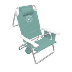 Caribbean Joe Galvanized Silver Aluminum Frame Reclining Lounge Chair