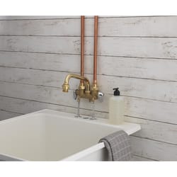 Homewerks Brass Industrial Two-Handle Bathroom Sink Faucet 3 3/8 in.