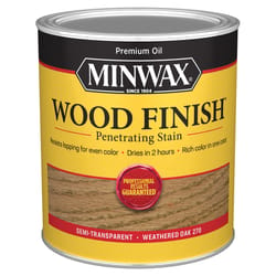 Minwax Wood Finish Semi-Transparent Weathered Oak Oil-Based Penetrating Wood Stain 1 qt