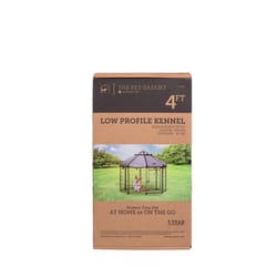 Pet Gazebo Galvanized Steel Pet Kennel Earth Taupe 48 in. H X 48 in. W X 48 in. D