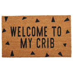 Home & More 1.58 ft. W X 2.58 ft. L Multi-color My Crib Welcome Coir Door Mat