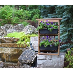 Algreen Products Plastic Garden View Vertical Living Wall Planter Cappucino Stain