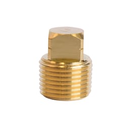 ATC 3/8 in. MPT Brass Square Head Cored Plug