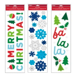 IG Design Multicolored Christmas Window Clings 3 in.