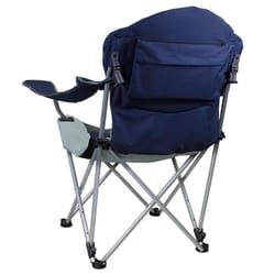 Picnic Time Oniva 3-Position Blue/Gray Recliner Folding Chair