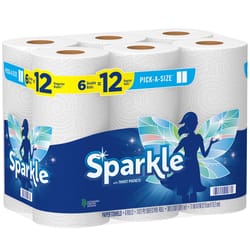 Sparkle Pick-A-Size Paper Towels 110 sheet 2 ply 6 pk