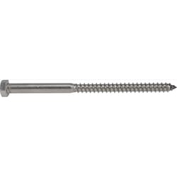 Hillman 3/8 in. X 6 in. L Hex Stainless Steel Lag Screw 25 pk