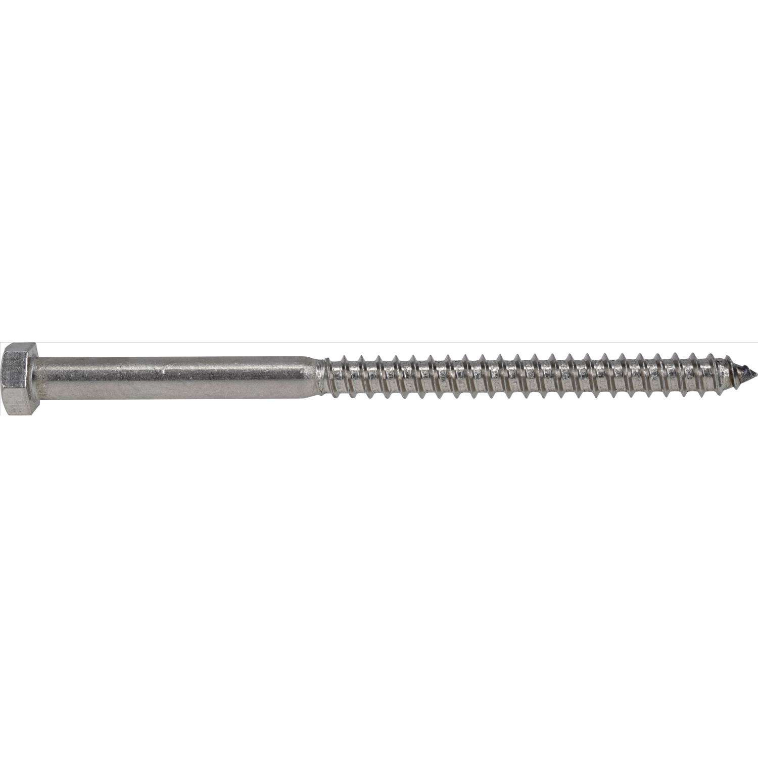 HILLMAN 3/8 in. X 6 in. L Hex Stainless Steel Lag Screw 25 HILLMAN 3/8 in. X 6 in. L Hex Stainless Steel Lag Screw 25