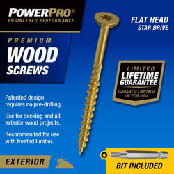 HILLMAN Power Pro No. 8 in. X 1-3/4 in. L Bronze Star Flat Head Premium Deck Screws 5 lb 803 pk