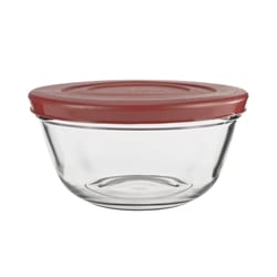 Anchor Hocking Mixing Bowl Clear/Red