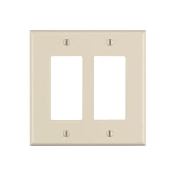 Leviton Decora Light Almond 2 gang Thermoset Plastic Decorator Wall Plate 1 pk