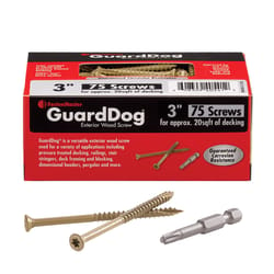 FastenMaster GuardDog No. 10 X 3 in. L Gold Phillips/Square Bugle Head Deck Screws 75 pk